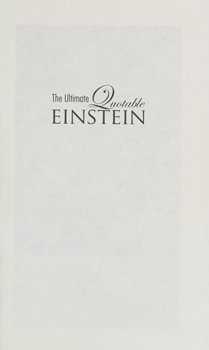 The Ultimate Quotable Einstein